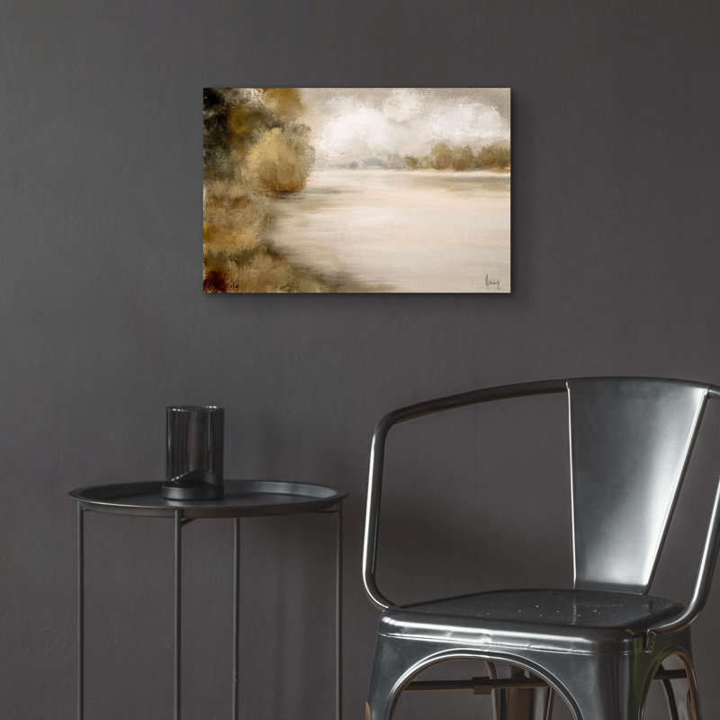 Art mural en verre «Tranquil Waters» par Ashley Bradley, H 16 po x l 24 po x P 0,2 po