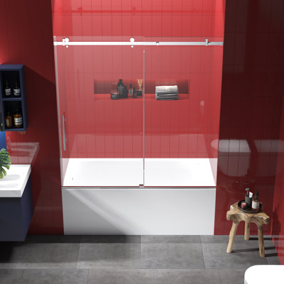 Porte de baignoire coulissante simple sans cadre Julien l 60 po x H 60 po Julien