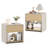 Modern Style Nightstand 2-Tier Sofa Side Bedside Table w/ Drawer & Open Shelf-1865170020