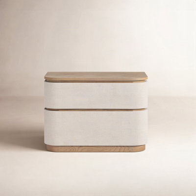 Howey Mariella 32" Nightstand-Beige Painted Linen