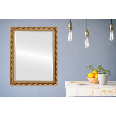 Pham Wood Flat Wall Mirror
