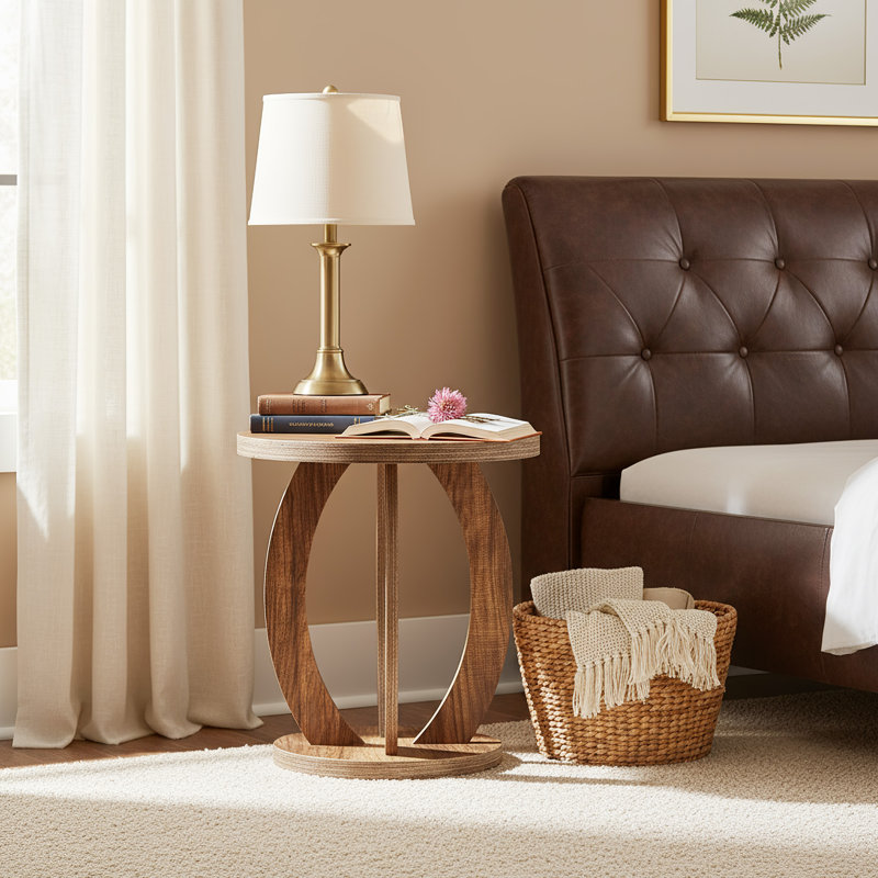 Table de chevet 19,69 po, Brun rustique