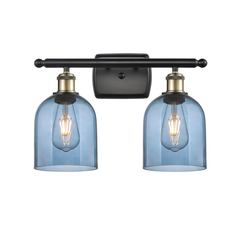 Allysson 2 - Light Dimmable Vanity Light, Black Antique Brass, Princess Blue