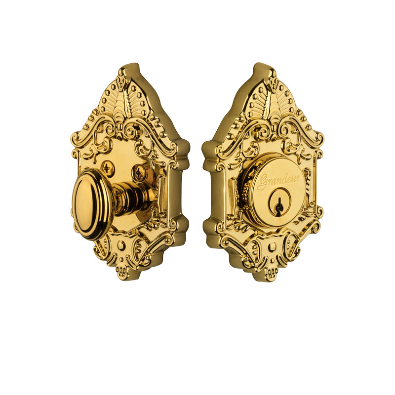 Verrou cylindrique simple Grande Victorian, Laiton intemporel