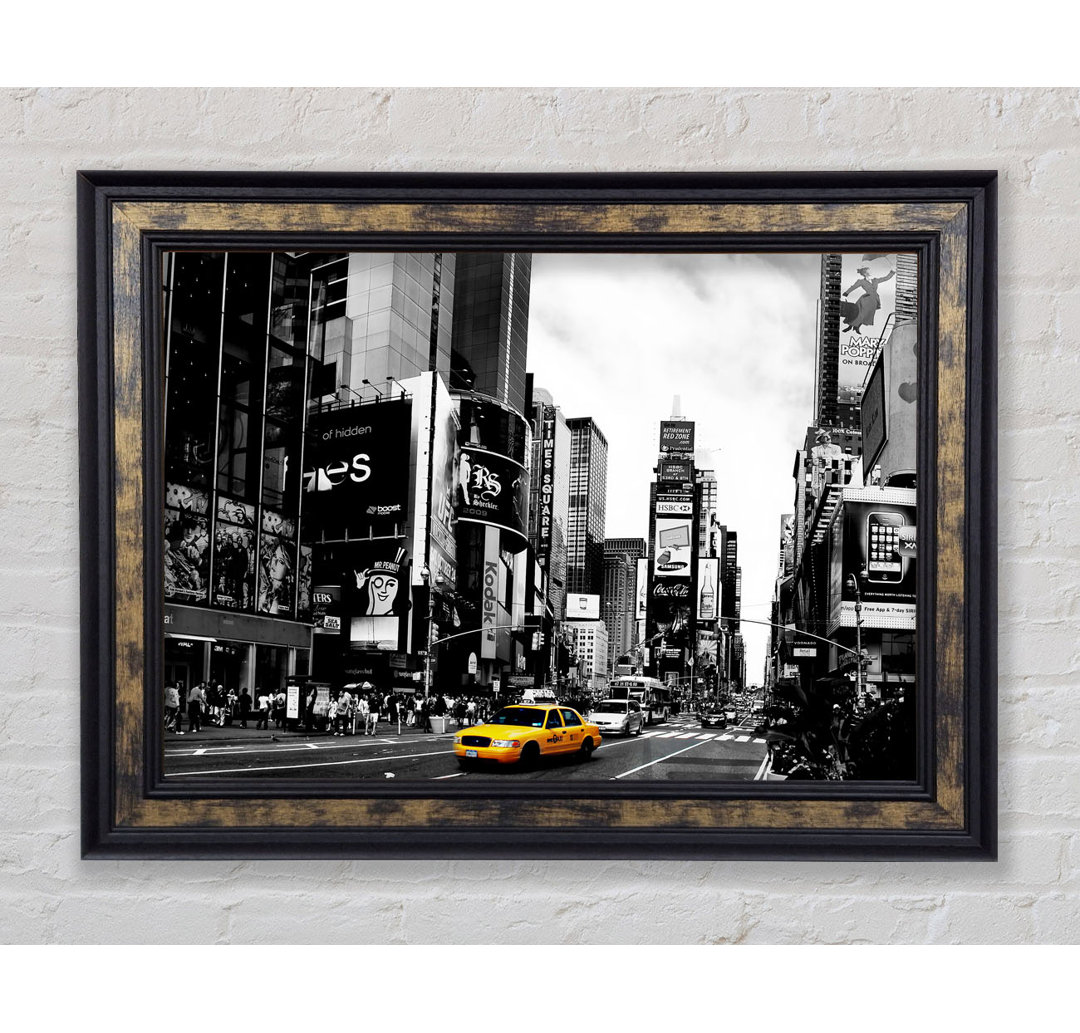 Broadway Yellow Cab B N W - Druck