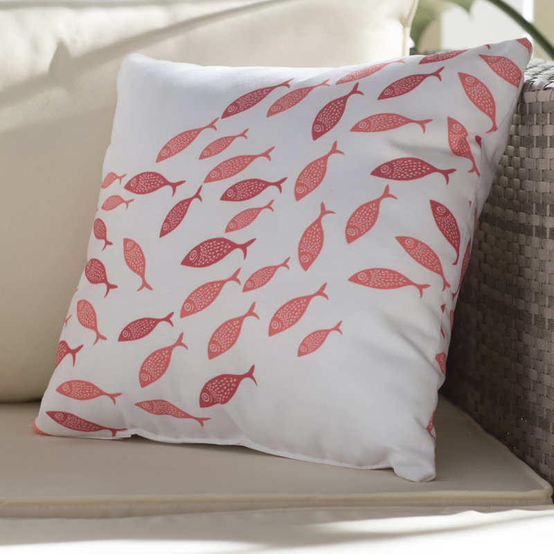 Housse et insert de coussin de plage Beach, H 26 po x l 26 po, Corail
