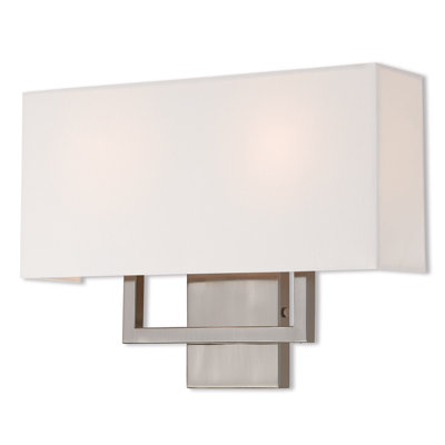 ADA Wall Sconce: Handcrafted Oatmeal Shade