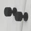 1" Round Black Knurled Knob-427592168