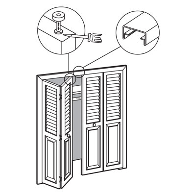 Guide à enroulement pour porte d'armoire Prime-Line