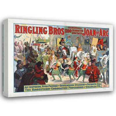 Hollywood Photo Archive Canvas Art: Ringling Bros, Tremendous 1200 Character Spectacle Joan Of Arc