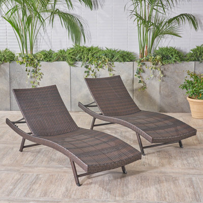 Brixlee 79.5" Long Reclining Chaise Lounge Set by Winston Porter