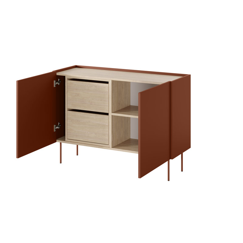 Bobak 120cm Sideboard, Ceramic Red