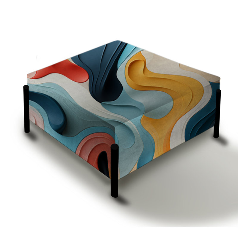 Modern Colorful Eclectic Verve - Eclectic Large Square Ottoman