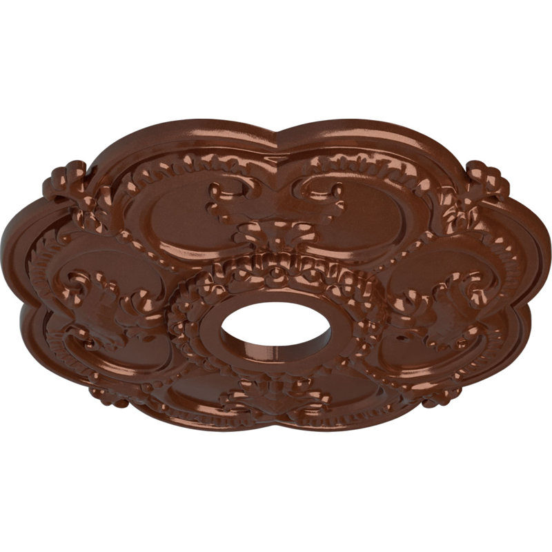 Médaillon de plafond l 3,5 po x P 3,5 po Rotherham, Pièce de cuivre