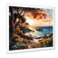 Coucher de soleil hamac près de la plage I - art mural tropical côtier-2090903706-2090903780
