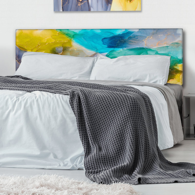Gequan Upholstered Panel Headboard, Queen