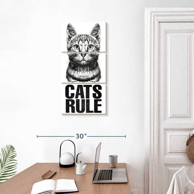 Cats Rule, 32" H x 15" W