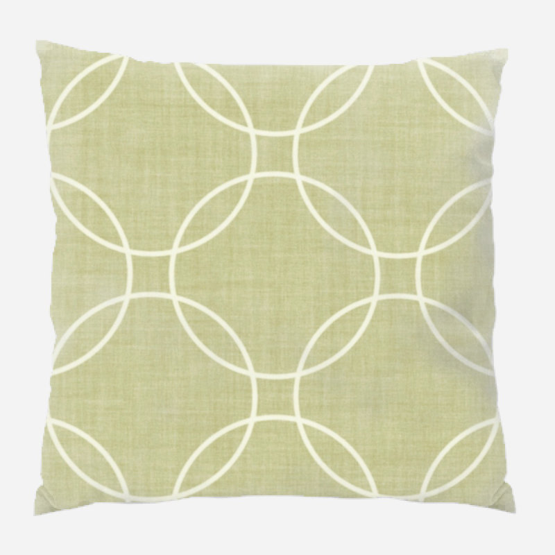 Fabric Geometric Microsuede Reversible Throw Pillow