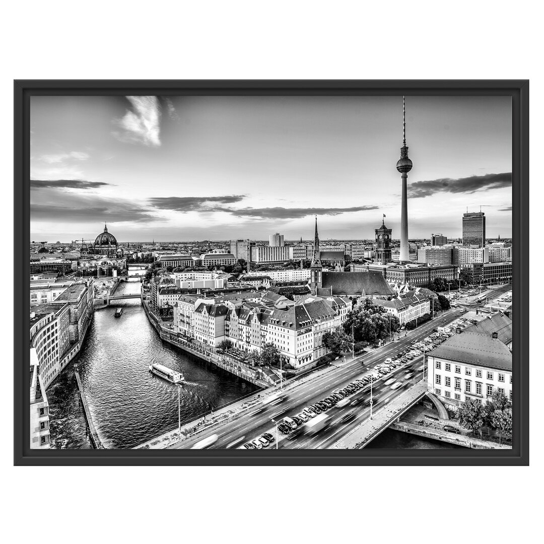 Gerahmtes Wandbild Skyline von Berlin