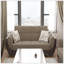 Causeuse convertible rembourrée avec rangement, chenille en polyuréthane beige / brun-463403122