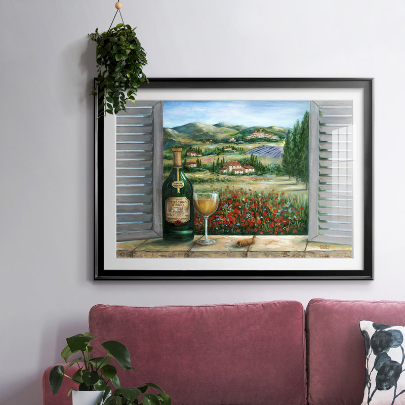 Blanc toscan et coquelicots, Noir, H 15 po x l 21 po x P 1,5 po