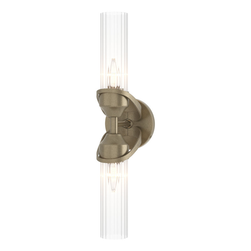 Éclairage pour meuble-lavabo à intensité variable à 2 lumières Bow, Or doux