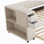 Lit double en tissu avec espace de rangement et lit simple avec tiroirs, velours-728666664