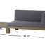 Banc de coin droit et table basse