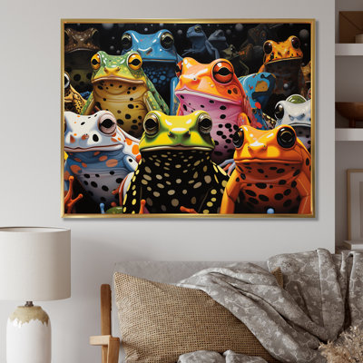 " Multicolor Pop Art Frogs "