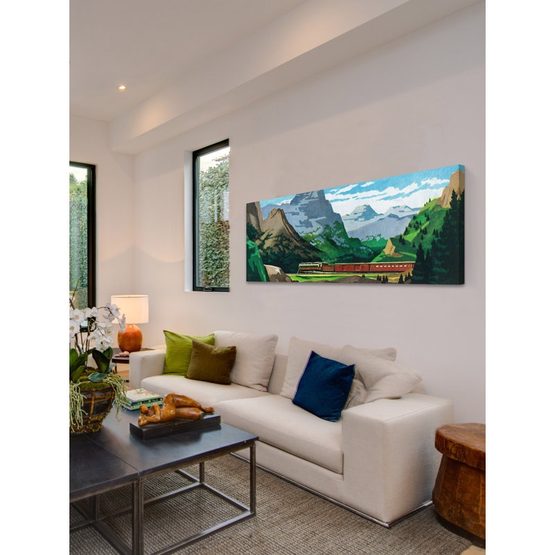 Canadian Rockies 1 Piece Wrapped Canvas Painting, 25cm H x 76cm W