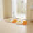 Flower Bath Rug, Funny Floral Bath Mat, Soft Plush Fluffy Rug, Absorbent, Non-Slip for Bathroom, Kitchen Sink, Bedroom, Kid's Bedroom, and Living Room, Orange-297944394
