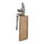 Figurine décorative sur base en bois pour décoration intérieure - Sculpture moderne pour console ou décoration de salon - 10 po, brun et argent