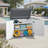 4.3 x 2.5 ft Horizontal Resin Tool Shed, Waterproof Outdoor Storage Cabinet with Metal Shelf and Floor