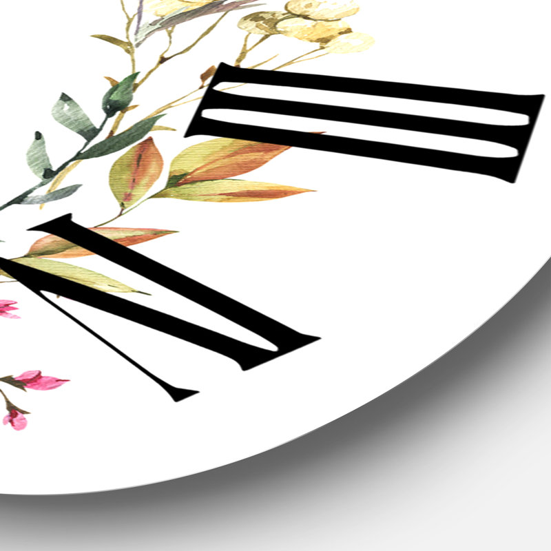 Bee In Wildflowers Wreath - Horloge murale, Grand