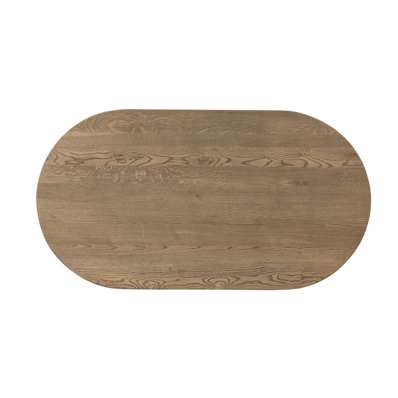 Charnes Solid Wood Single Coffee Table, Warm Natural Oak