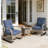3-Piece Wicker Patio Rocking Chair Set With Side Table-802002600-802002601
