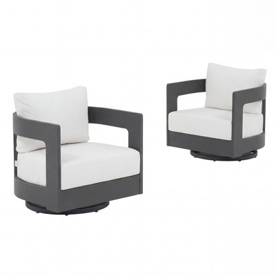 Frances Sunbrella® Swivel Patio Lounge Chair