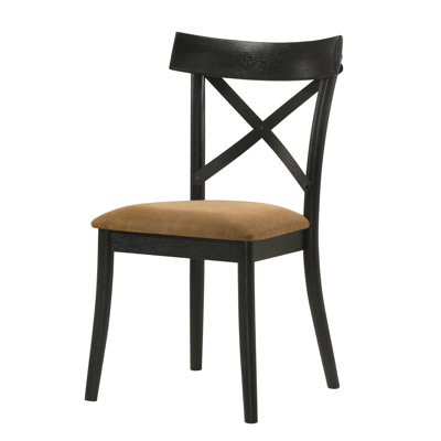 Chaise d'appoint brune et noire (ensemble de 2)