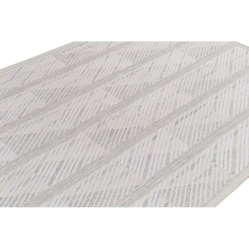 Scandinavian Wool Geometric Area Rug, Rectangle 8' x 10'