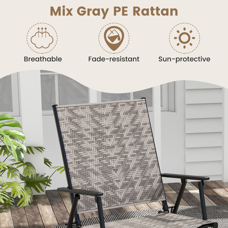 Foldable Outdoor Patio Dining Armchair