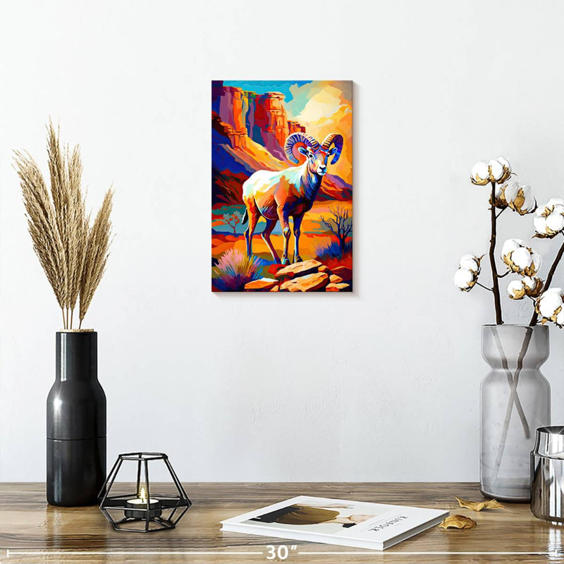 Brampt Bighorn Sheep II, 12" H x 8" W