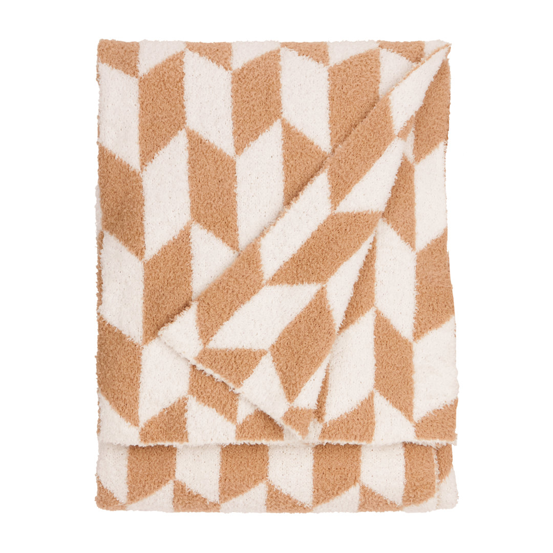 Olsen Geometric Knitted Throw