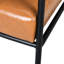 Chaise d'appoint en similicuir brun avec structure rembourrée et en métal, idéale pour les espaces de vie Pièce moderne de style Mid-Century - Structure stable Conception élégante