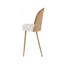 Ensemble de 4 chaises de salle à manger en osier brun, style moderne, style bohémien, coussin de siège beige doux-1803706779