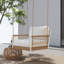 Balancelle d'extérieur avec structure en aluminium et corde tissée, chaise longue suspendue moderne à 1 personne pour porche, balcon et jardin