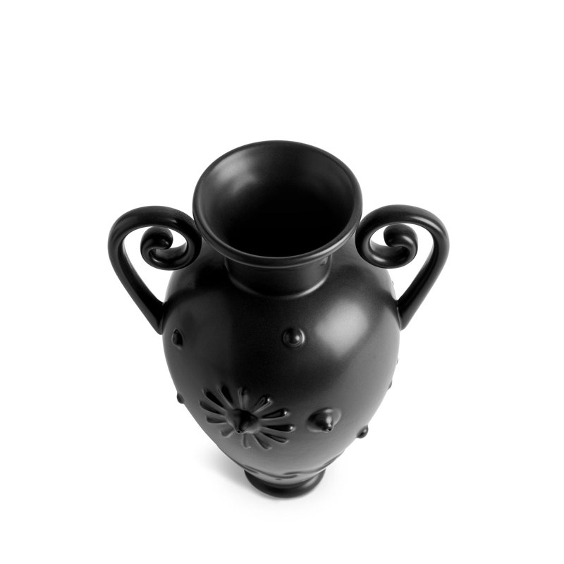 Pantheon Handmade Earthenware Jar, Black
