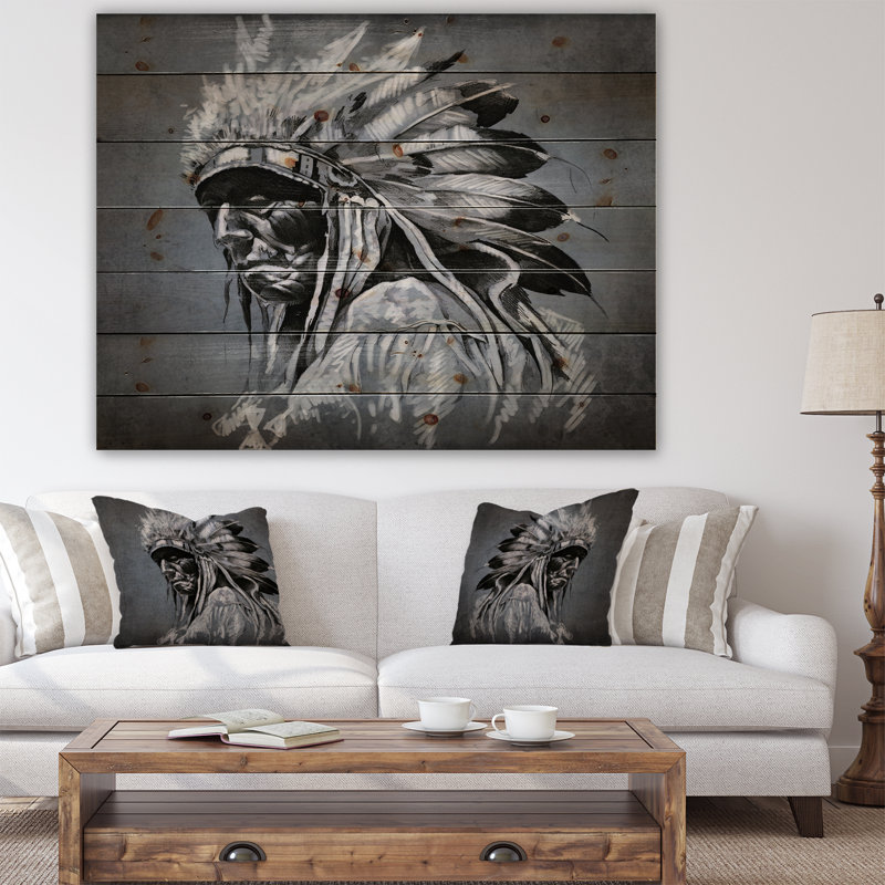 Tigre des Amérindiens - reproduction d'art, H 15 po x l 20 po x P 1 po, Bois