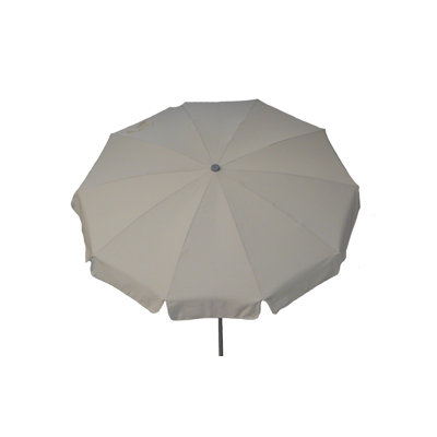 Fraiture 200 cm W X 200 cm D Round Tilt Beach Parasol with Manual Lift