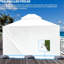 Housse de pavillon de jardin 12 pi x 12 pi pour toutes les conditions météorologiques - imperméable avec parois latérales, fenêtres en filet de polypropylène, utilisation polyvalente à l'extérieur en blanc
