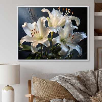 " Black White Lilies Elegance I "